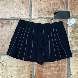 Rag & Bone Size 4 Navy Pico Shorts w Contrasting Stitch Cotton Linen Blend NWT